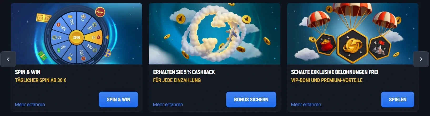 Bonusse und Promotionen